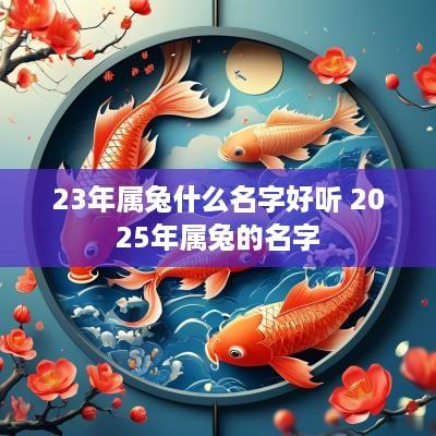 23年属兔什么名字好听 2025年属兔的名字 23年属兔什么名字好听 2025年属兔的名字