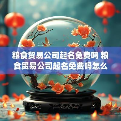 粮食贸易公司起名免费吗 粮食贸易公司起名免费吗怎么起