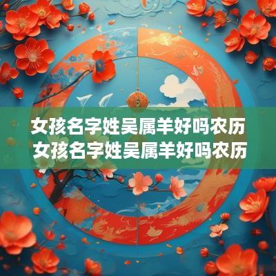 女孩名字姓吴属羊好吗农历 女孩名字姓吴属羊好吗农历十月出生