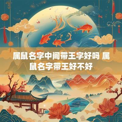 属鼠名字中间带王字好吗 属鼠名字带王好不好