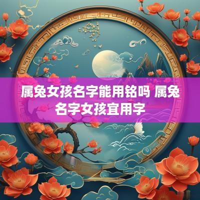 属兔女孩名字能用铭吗 属兔名字女孩宜用字