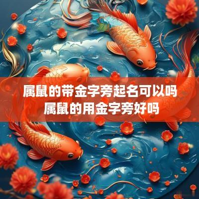 属鼠的带金字旁起名可以吗 属鼠的用金字旁好吗