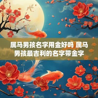 属马男孩名字用金好吗 属马男孩最吉利的名字带金字