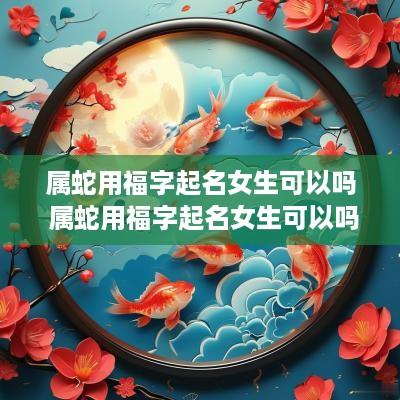 属蛇用福字起名女生可以吗 属蛇用福字起名女生可以吗好吗