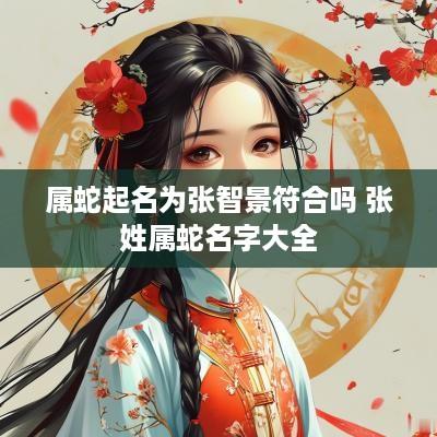 属蛇起名为张智景符合吗 张姓属蛇名字大全