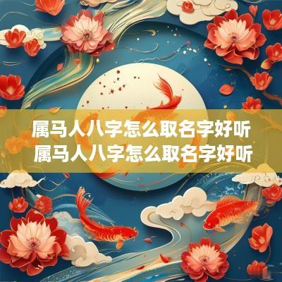 属马人八字怎么取名字好听 属马人八字怎么取名字好听点