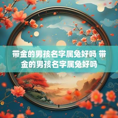 带金的男孩名字属兔好吗 带金的男孩名字属兔好吗