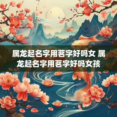 属龙起名字用茗字好吗女 属龙起名字用茗字好吗女孩