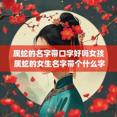 属蛇的名字带口字好吗女孩 属蛇的女生名字带个什么字好?