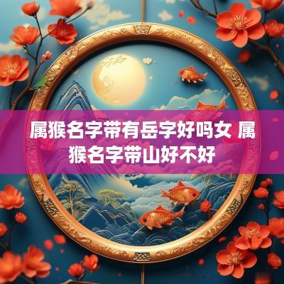 属猴名字带有岳字好吗女 属猴名字带山好不好