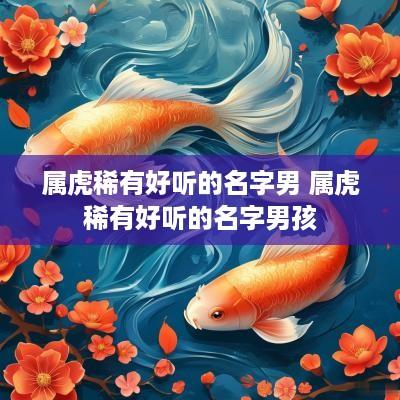 属虎稀有好听的名字男 属虎稀有好听的名字男孩