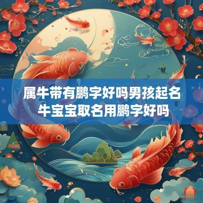 属牛带有鹏字好吗男孩起名 牛宝宝取名用鹏字好吗