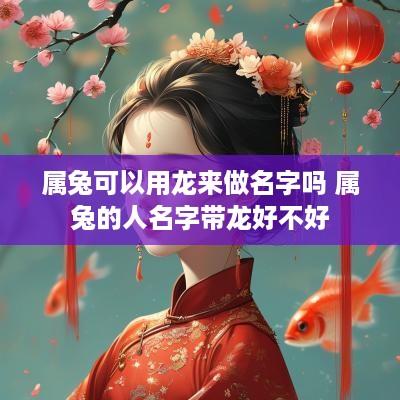 属兔可以用龙来做名字吗 属兔的人名字带龙好不好