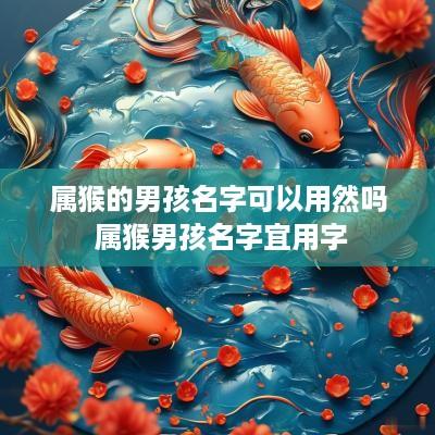 属猴的男孩名字可以用然吗 属猴男孩名字宜用字