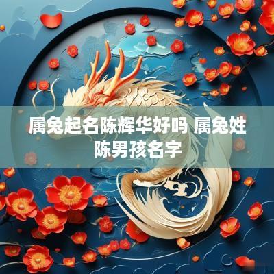 属兔起名陈辉华好吗 属兔姓陈男孩名字