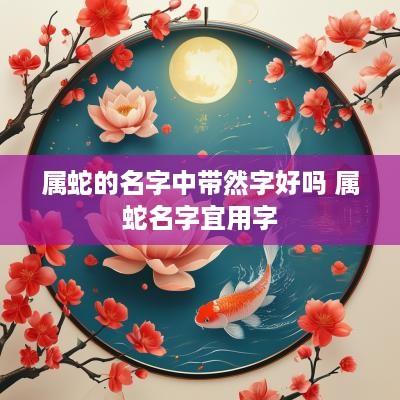 属蛇的名字中带然字好吗 属蛇名字宜用字