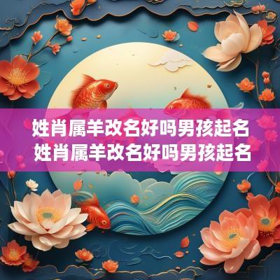 姓肖属羊改名好吗男孩起名 姓肖属羊改名好吗男孩起名字