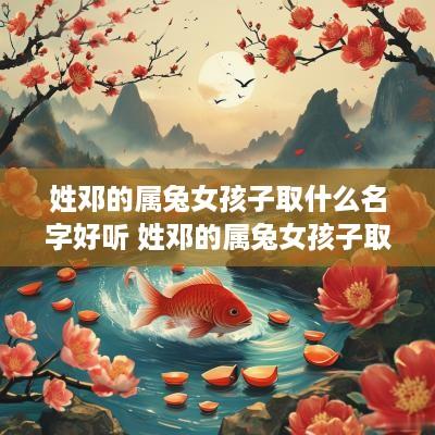 姓邓的属兔女孩子取什么名字好听 姓邓的属兔女孩子取什么名字好听点