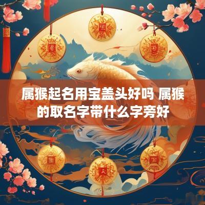 属猴起名用宝盖头好吗 属猴的取名字带什么字旁好