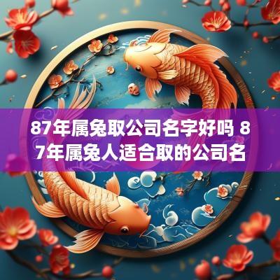 87年属兔取公司名字好吗 87年属兔人适合取的公司名