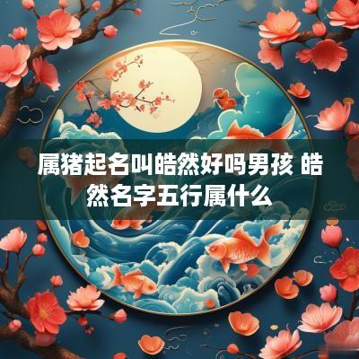 属猪起名叫皓然好吗男孩 皓然名字五行属什么