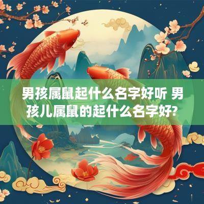 男孩属鼠起什么名字好听 男孩儿属鼠的起什么名字好?
