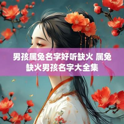 男孩属兔名字好听缺火 属兔缺火男孩名字大全集