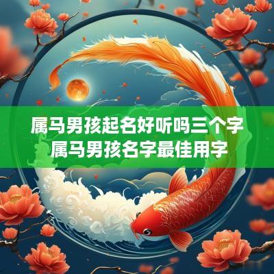 属马男孩起名好听吗三个字 属马男孩名字最佳用字