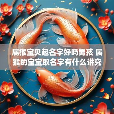 属猴宝贝起名字好吗男孩 属猴的宝宝取名字有什么讲究