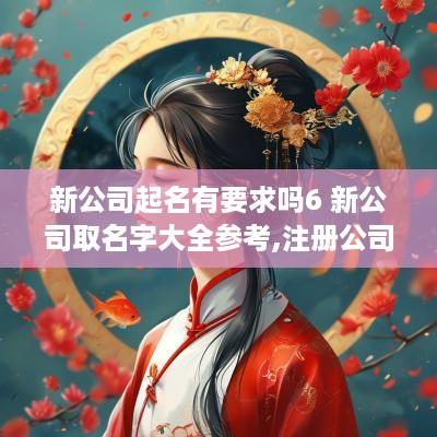 新公司起名有要求吗6 新公司取名字大全参考,注册公司名称大全
