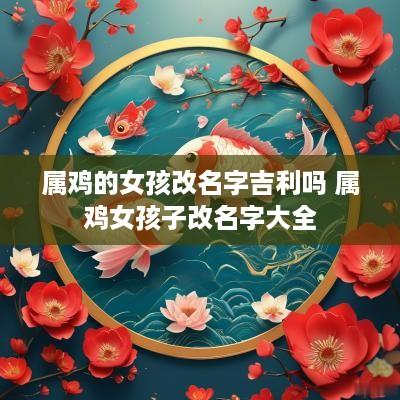 属鸡的女孩改名字吉利吗 属鸡女孩子改名字大全