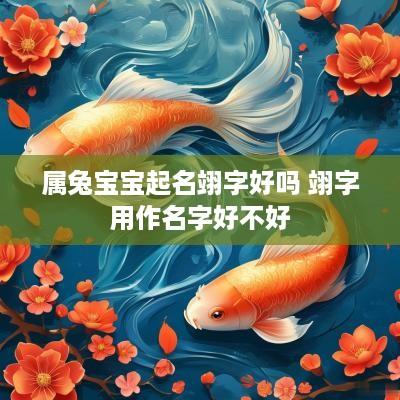 属兔宝宝起名翊字好吗 翊字用作名字好不好
