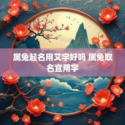 属兔起名用艾字好吗 属兔取名宜用字