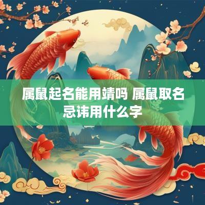 属鼠起名能用靖吗 属鼠取名忌讳用什么字