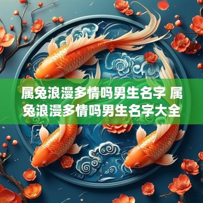 属兔浪漫多情吗男生名字 属兔浪漫多情吗男生名字大全