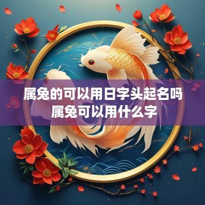 属兔的可以用日字头起名吗 属兔可以用什么字