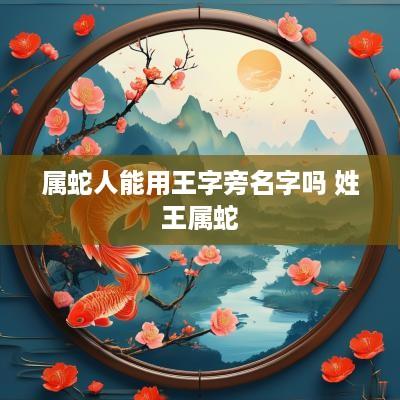 属蛇人能用王字旁名字吗 姓王属蛇