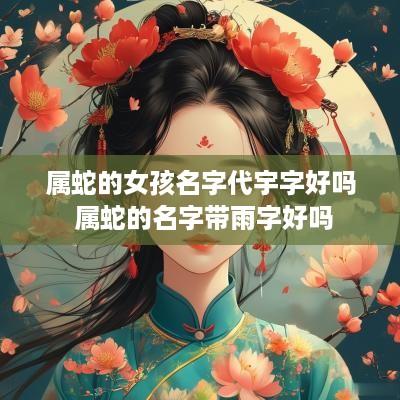 属蛇的女孩名字代宇字好吗 属蛇的名字带雨字好吗