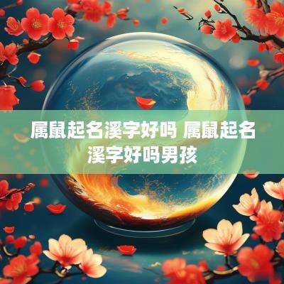 属鼠起名溪字好吗 属鼠起名溪字好吗男孩