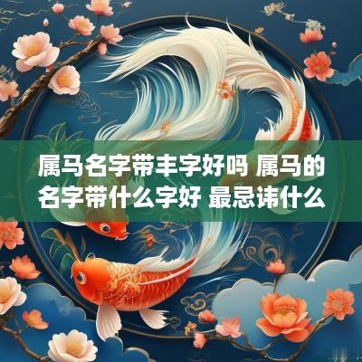 属马名字带丰字好吗 属马的名字带什么字好 最忌讳什么