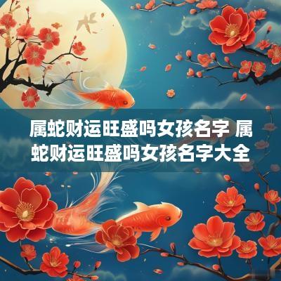 属蛇财运旺盛吗女孩名字 属蛇财运旺盛吗女孩名字大全
