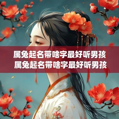 属兔起名带啥字最好听男孩 属兔起名带啥字最好听男孩子