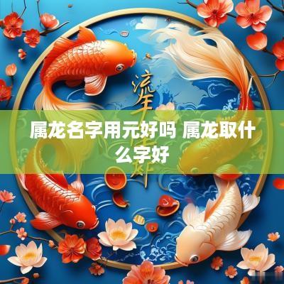 属龙名字用元好吗 属龙取什么字好