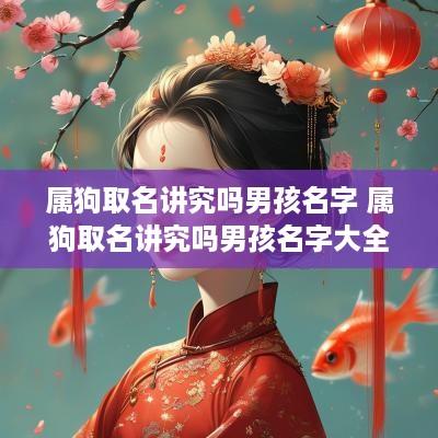 属狗取名讲究吗男孩名字 属狗取名讲究吗男孩名字大全