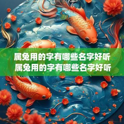 属兔用的字有哪些名字好听 属兔用的字有哪些名字好听女孩