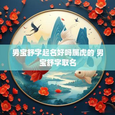 男宝舒字起名好吗属虎的 男宝舒字取名
