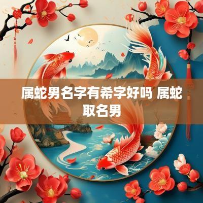 属蛇男名字有希字好吗 属蛇取名男
