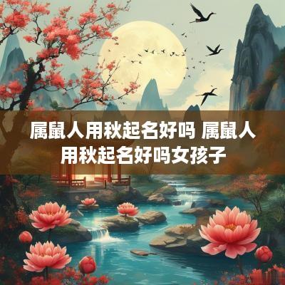 属鼠人用秋起名好吗 属鼠人用秋起名好吗女孩子