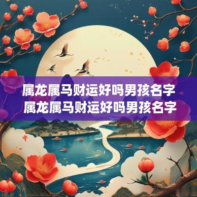 属龙属马财运好吗男孩名字 属龙属马财运好吗男孩名字叫什么