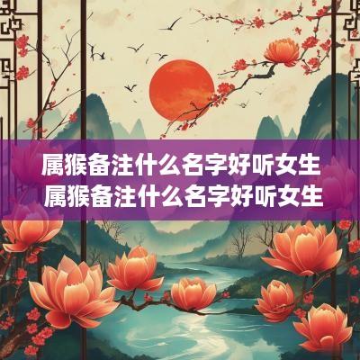 属猴备注什么名字好听女生 属猴备注什么名字好听女生霸气